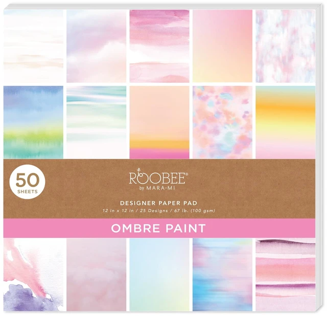 Main image of Roobee by Mara Mi Ombre Scrapbook Paper 12" x 12" - 24 lb/ 110 GSM, 50 sheets