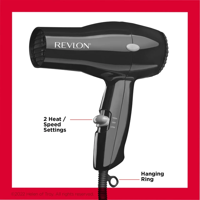 Alt view image 5 of 5 - Revlon 1875W Compact Hair Dryer, Black