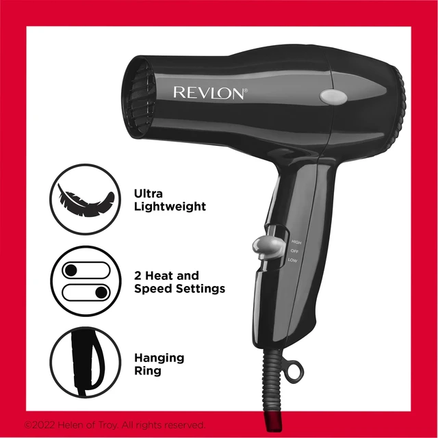 Alt view image 4 of 5 - Revlon 1875W Compact Hair Dryer, Black