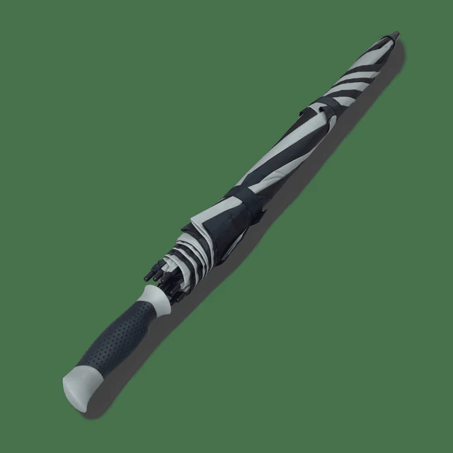 Alt view image 3 of 4 - Weather Station Double Canopy Golf Rain Umbrella Gray Black