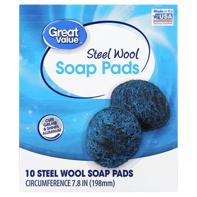 Alt view image 4 of 6 - (12 pack) Great Value Steel Wool Soap Pads, 10 Count