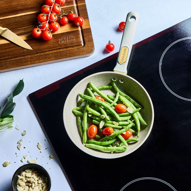 Alt view image 3 of 6 - Thyme & Table 8 in Ceramic Nonstick Fry Pan, Taupe & Gold
