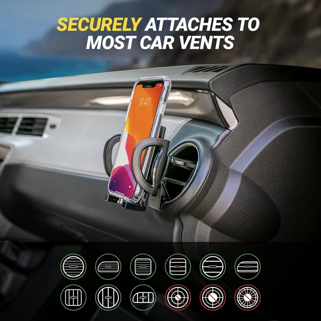 Alt view image 5 of 6 - Scosche IHW10-SP1 4-in-1 StickGrip Suction Cup Car Phone Mount, Vent, Dashboard, Windshield, Black