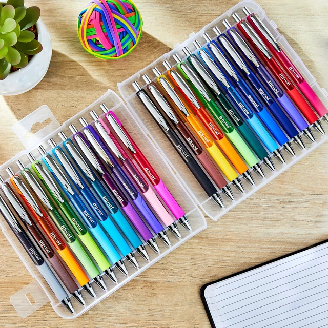 Alt view image 4 of 6 - Pen+Gear Retractable Gel Pens, Medium Point, 0.7mm, Assorted Colors, 24 Count