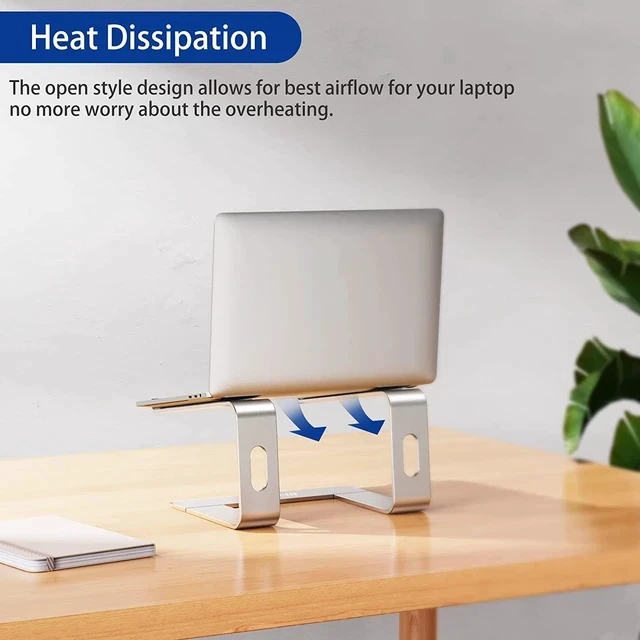 Alt view image 6 of 7 - LS03 Aluminum Laptop Stand Ergonomic Detachable Computer Stand Notebook Riser Compatible with Air Pro HP More 10-15.6 Laptops Silver