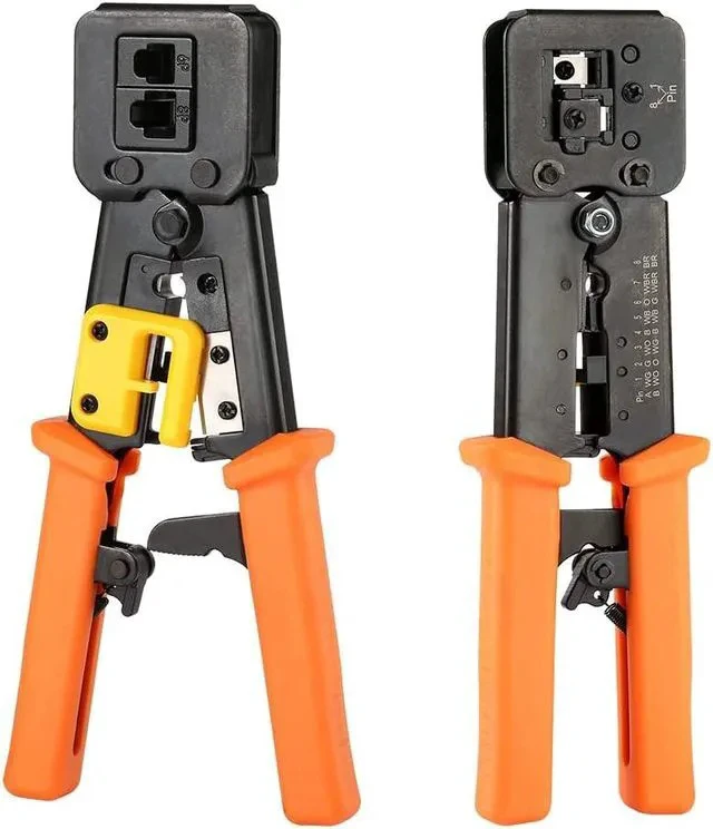 Alt view image 2 of 4 - EZ RJ45 Crimp Tool Pass Through Cat5 Cat5e Cat6 Crimping Tool for RJ45/RJ12, CAT5, CAT5e, CAT6 Regular and End-Pass-Through connectors