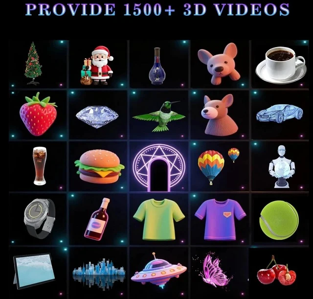 Alt view image 7 of 7 - 3DhologramFan 22'' LED Display With Seamless Multi-Device Splicing HD Holographic Fan Support WiFi & App And Remote Control For Creating Large Advertising Walls In Business Events Shops Exhibitions