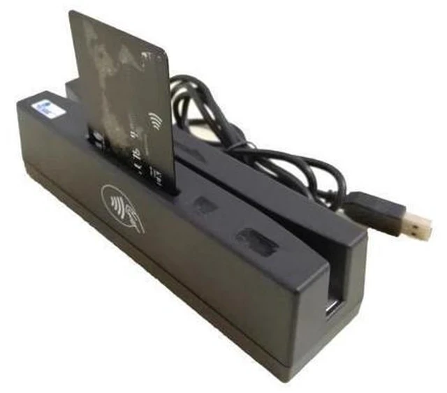 Alt view image 3 of 7 - 4-in-1 Multi Card Reader Magnetic Stripe Credit Card EMV IC Chip RFID PSAM Reader Writer Digital Memory Card Reader