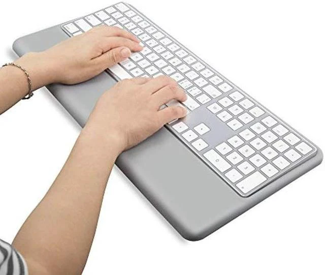 Main image of Wrist Rest Ergonomic Keyboard Stand Compatible with Wireless Magic Keyboard 2 with Numeric Keypad (Gray Silicone)