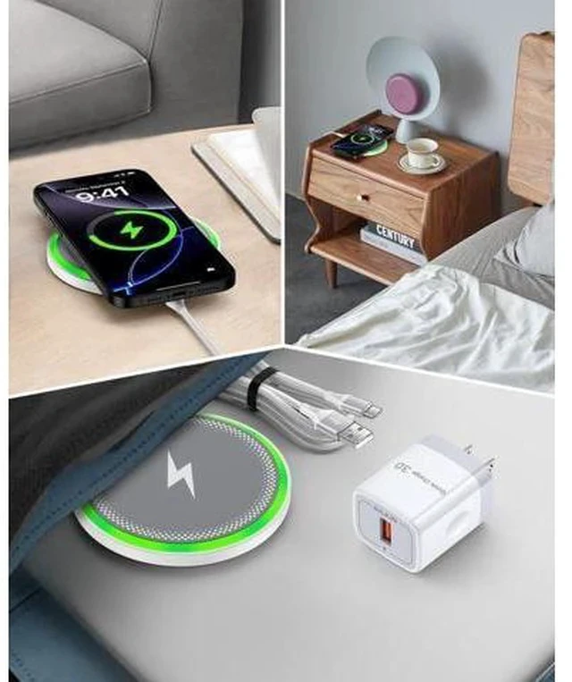 Alt view image 5 of 7 - Pixel 10 Pro XL Wireless Charger Android Fast Charging For Google Pixel 10 9 Pro Xl 8 8a 7 15w Wireless Charging Pad with Block Cargador Inalmbrico Para For Galaxy S25 iPhone 17 16e 16Pro Max