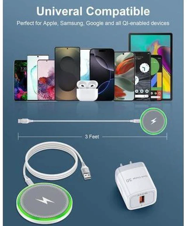 Alt view image 7 of 7 - Pixel 10 Pro XL Wireless Charger Android Fast Charging For Google Pixel 10 9 Pro Xl 8 8a 7 15w Wireless Charging Pad with Block Cargador Inalmbrico Para For Galaxy S25 iPhone 17 16e 16Pro Max