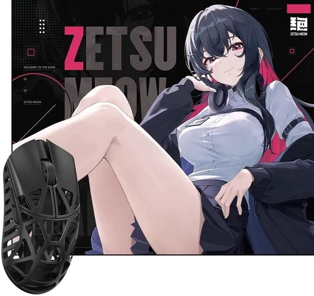Main image of WLMOUSE Beast X Mini Pro Magnesium Gaming Mouse(Black,TTC Switch,Side Slits)+ZETSUMEOW JUE 2.0 Mouse Pad(Black)