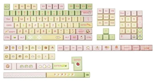 Main image of x Ydmochi Sweet Dango Dream Keycap Set, 142 Keys MDA Profile PBT Keycaps for Mechanical Keyboard, Co
