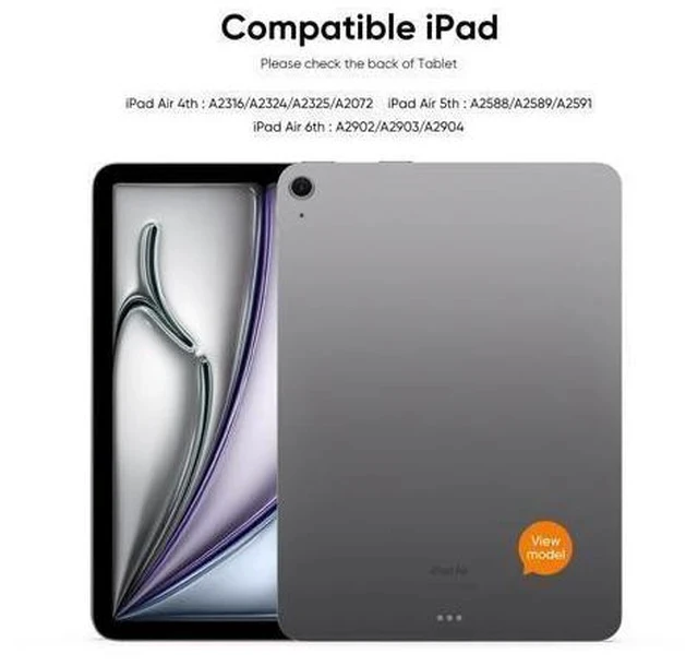 Alt view image 2 of 5 - PAUL B for iPad Air 11 Inch Case with Keyboard,Air 6th/Air 5th/Air 4th Generation Keyboard Case-Backlit,10.9 Inch Air Generation Case with Keyboard,iPad Keyboard Case Auto Wake/Sleep (Glacial Silver