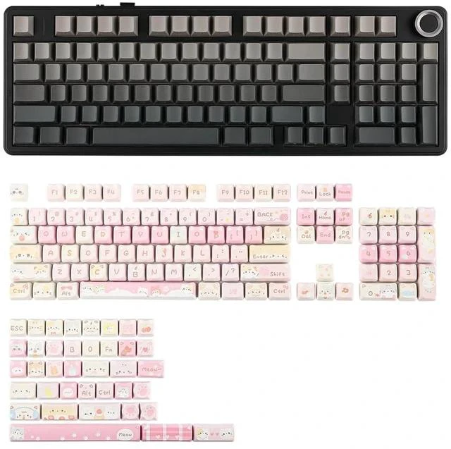 Main image of Aula F99 PRO 96% Mechanical Keyboard with Meow Meow Squard Keycaps