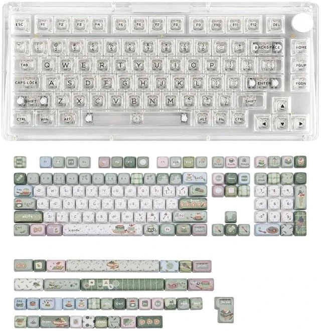 Main image of Phantom 81 V3 75% Upgraded Crystal Gasket Mechanical Keyboard with Sprout Picnic Keycap Set