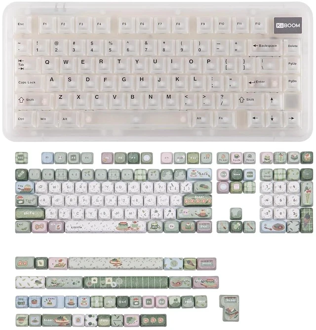 Main image of Phantom81 Lite 75% Gasket Mechanical Keyboard with Sprout Picnic Keycap Set