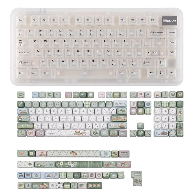 Alt view image 2 of 2 - Phantom81 Lite 75% Gasket Mechanical Keyboard with Sprout Picnic Keycap Set