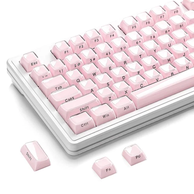 Alt view image 2 of 2 - Jelly PBT Keycap Set,113 Keys Custom Keycap with Keycap Puller,Laser Etching OEM Profile Keycap Comp
