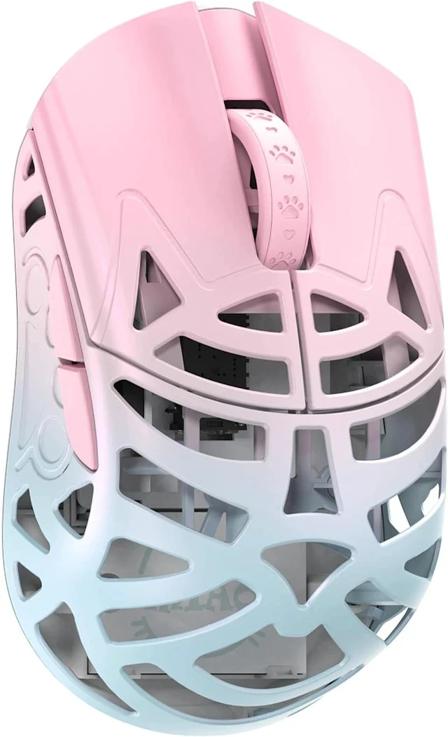Alt view image 2 of 7 - WLMOUSE Beast Miao Magnesium Gaming Mouse(Blue&Pink, OM Switch)+ZETSUMEOW JUE 2.0 Mouse Pad(White)
