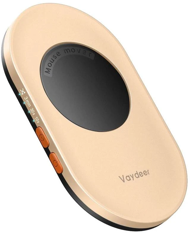 Main image of Vaydeer Ultra Slim Mouse Mover, Air 3 Mouse Jiggler with Adjustable Interval Timer, Undetectable & Noiseless, Simulates Realistic Movement, Driver-Free Shaker for Keeping the PC Active (Naples Yellow)
