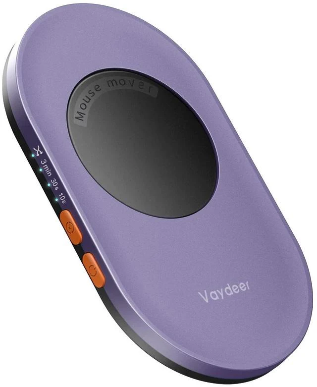 Main image of Vaydeer Ultra Slim Mouse Mover, Air 3 Mouse Jiggler with Adjustable Interval Timer, Undetectable & Noiseless, Simulates Realistic Movement, Driver-Free Shaker for Keeping The PC Active (Light Purple)