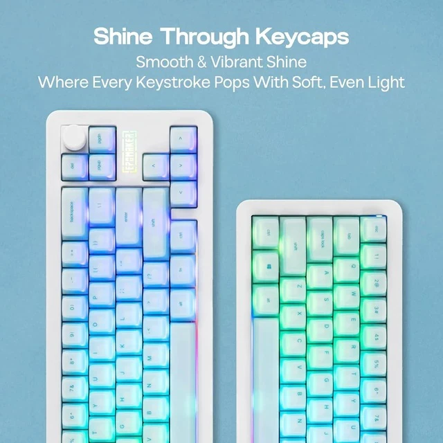 Alt view image 4 of 7 - AegisSil Keycap Set, Silicone Material, Cherry Profile, 113 Keys, 65%/75%/96%/Full Size, Custom Keyboard Keycaps Set for Cherry MX, Kailh, Outemu, Gateron Mechanical Gaming Keyboard (Blue)
