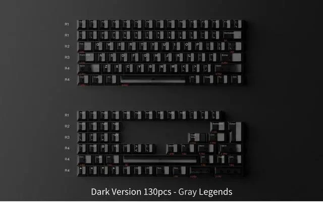Alt view image 2 of 4 - Dark Glacier Keyboard Custom keycaps Set Transparent ICY Sensation Supports Various Layouts 60%, 65%, 75%, VA68, 80%(only Standard Layout R4 1.5U is Supported) (Green)