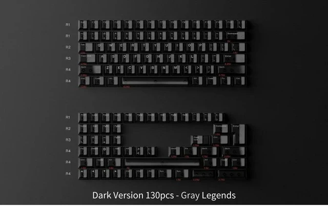 Alt view image 4 of 4 - Dark Glacier Keyboard Custom keycaps Set Transparent ICY Sensation Supports Various Layouts 60%, 65%, 75%, VA68, 80%(only Standard Layout R4 1.5U is Supported) (Green)