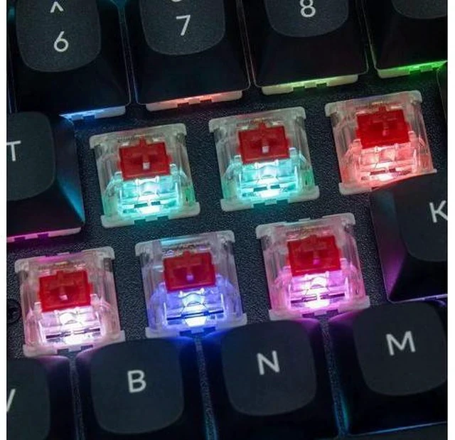 Alt view image 4 of 6 - Zell K8 Pro Qmk/Via Wireless Mechanical Keyboard, Hot-Swappable Tkl Custom Programmable Macro Wired Keyboard With Gateron G Pro Blue Switch, Rgb Backlit, Pbt Keycaps For Mac Windows Linux