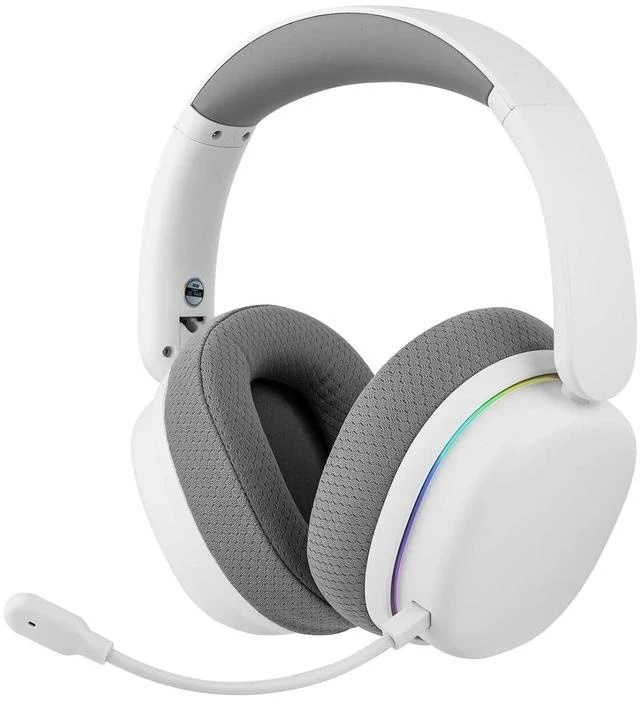 Main image of X Aula G7 Pro Wireless Gaming Headset, Dual Mode BT5.3 & 2.4GHz, 7.1 Surround Sound, 80+ Hour Battery, RGB Light, with Noise Canceling Mic for PS5, PS4, Switch, PC (White)
