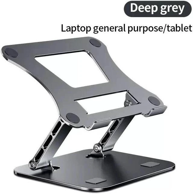 Main image of Physowell Phone Tablet Stand Adjustable Aluminum Alloy laptop Tablet up to 17 "Laptop Portable Folding stand Cooling stand support Grey