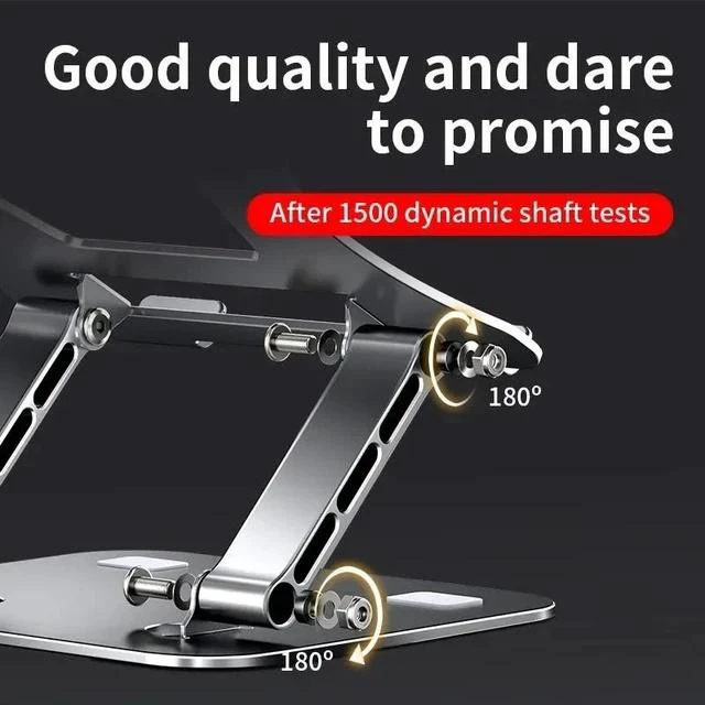 Alt view image 5 of 7 - Physowell Phone Tablet Stand Adjustable Aluminum Alloy laptop Tablet up to 17 "Laptop Portable Folding stand Cooling stand support Grey