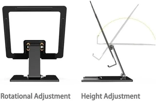 Alt view image 5 of 7 - Physowell Tablet Stand Holder Adjustable Tablet Stand for Desk Portable Monitors Stand Tablet Holder Travel Holder for Tablets Black