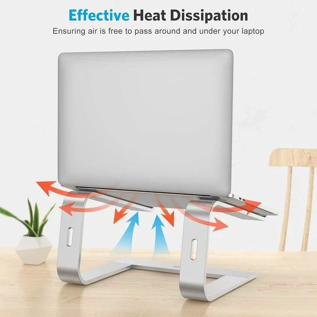 Alt view image 6 of 7 - Laptop Stand Detachable Laptop Mount Aluminum Laptop Holder Stand for Desk Compatible with MacBook Air/Pro HP and All Laptops (11-16 inch) Silver
