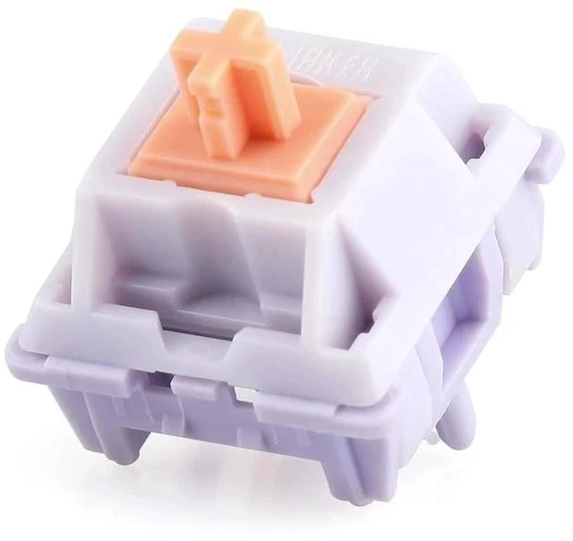 Main image of Mechanical Switches Set for Mechanical Gaming Keyboard, 100 Pieces, Pre-Lubed Switch, Linear/Tactile/Clicky, 5-Pin Creamy Switch with MX Keycaps (Wisteria(Tactile))
