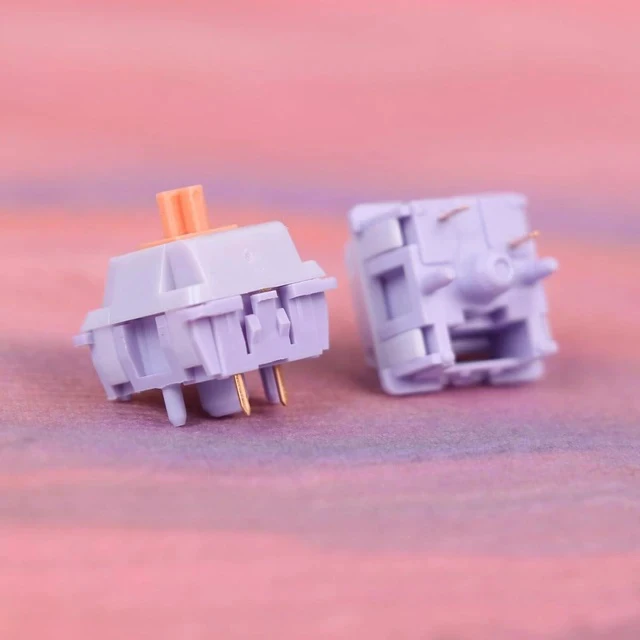 Alt view image 5 of 6 - Mechanical Switches Set for Mechanical Gaming Keyboard, 100 Pieces, Pre-Lubed Switch, Linear/Tactile/Clicky, 5-Pin Creamy Switch with MX Keycaps (Wisteria(Tactile))