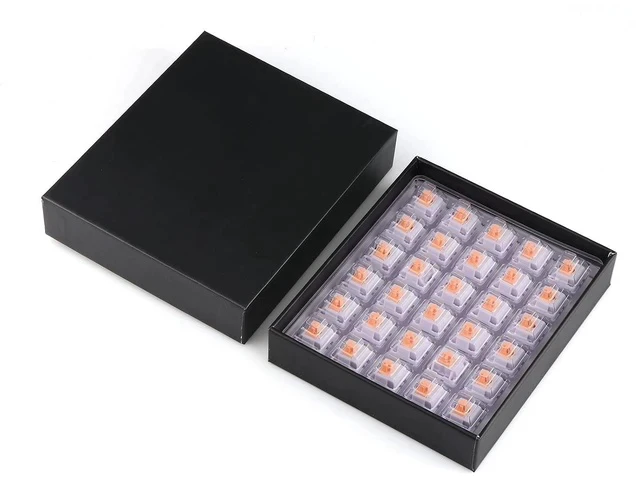 Alt view image 6 of 6 - Mechanical Switches Set for Mechanical Gaming Keyboard, 100 Pieces, Pre-Lubed Switch, Linear/Tactile/Clicky, 5-Pin Creamy Switch with MX Keycaps (Wisteria(Tactile))