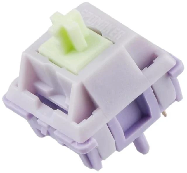 Main image of Mechanical Switches Set for Mechanical Gaming Keyboard, 100 Pieces, Pre-Lubed Switch, Linear/Tactile/Clicky, 5-Pin Creamy Switch with MX Keycaps (Wisteria V1(Linear))