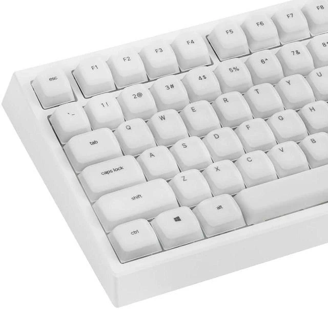 Main image of AegisSil Keycap Set, Silicone Material, Cherry Profile, 113 Keys, 65%/75%/96%/Full Size, Custom Keyboard Keycaps Set for Cherry MX, Kailh, Outemu, Gateron Mechanical Gaming Keyboard (White)