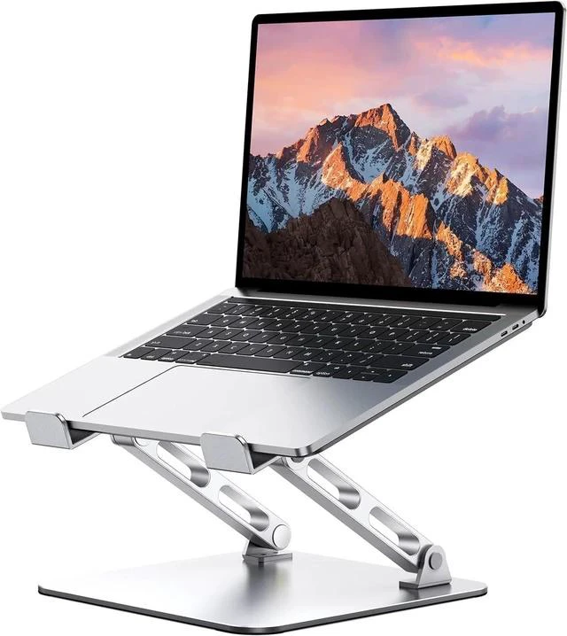 Main image of Ergonomic Laptop Stand Dual-Bar Support & Height Adjustable Laptop Riser Holder for Desk Ventilated & Portable Computer Notebook Stand Mount Compatible with MacBook Air Pro//HP (10-16)