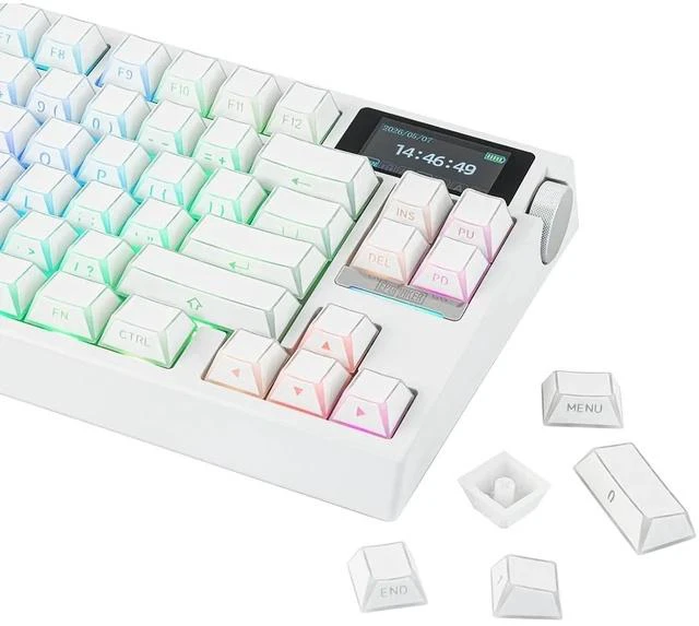 Main image of Phos Keycaps Set - 136 Keys Side-Printed Shine Through Keycaps, Cherry Profile, PBT+PC, MX-Stem Compatible for 61/68/84/87/98/100/104 ANSI Layout Mechanical Gaming Keyboards