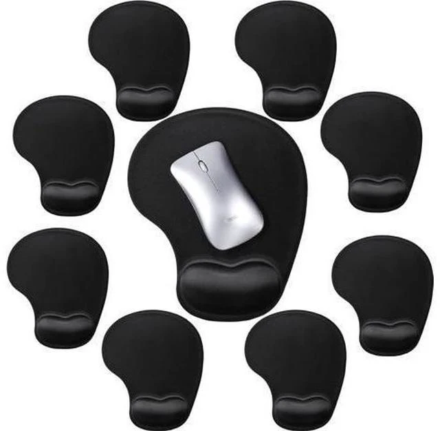 Main image of 9 Pcs Ergonomic Mouse Pad with Gel Wrist Rest Memory Foam Comfortable Mousepad with Non-Slip PU Base for Pain Relief Computer Cafe Home Office Desk Accessories