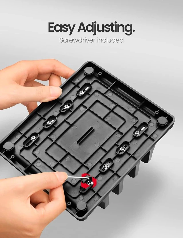 Alt view image 7 of 7 - 3-Slot Vertical Laptop Stand Holder Adjustable ABS Plastic Desktop Notebook Dock Vertical Laptop Stand Space-Saving for All MacBook/Surface//HP//Chrome Book