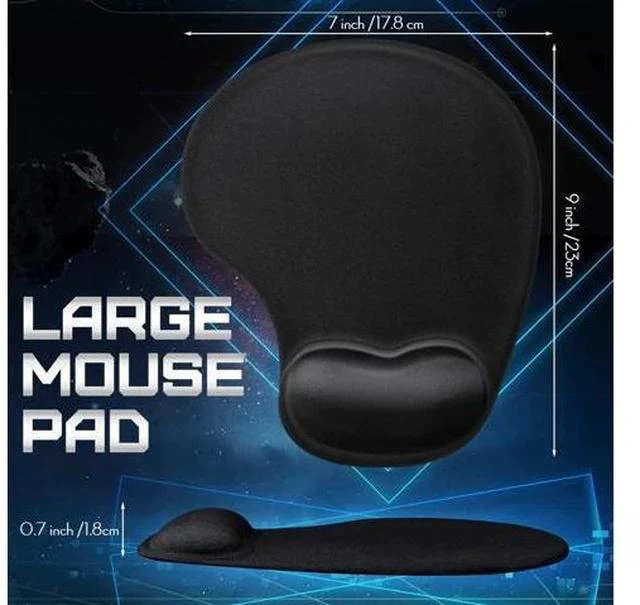 Alt view image 6 of 7 - 9 Pcs Ergonomic Mouse Pad with Gel Wrist Rest Memory Foam Comfortable Mousepad with Non-Slip PU Base for Pain Relief Computer Cafe Home Office Desk Accessories
