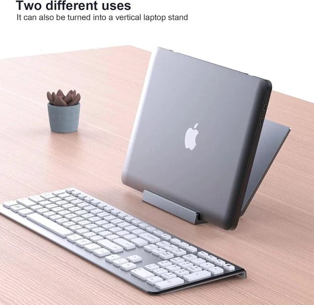 Alt view image 7 of 7 - Laptop Stand Aluminum Notebook Holder Riser Heat-Vent for MacBook Air/Pro HP Surface 11-16 inches Notebook
