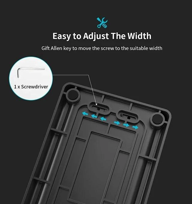 Alt view image 4 of 6 - Vertical Laptop Holder, Vertical Laptop Stand With Adjustable Dock Size, Macbook Stand Made Of Premium Abs Plastic, 3 In 1 Design Space-Ng For All Cellphones, Macbooks