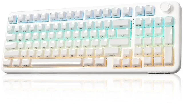 Main image of X98 QMK/VIA Wireless Mechanical Keyboard with Knob,Jelly Keycaps Hot Swap Gaming Keyboard, BT5.0/USB