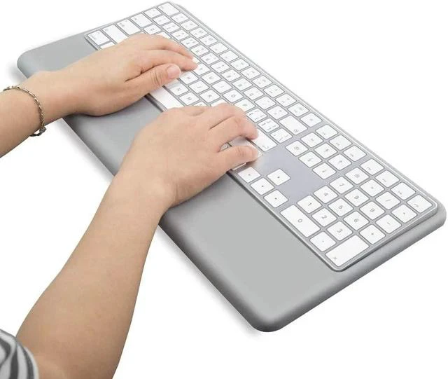 Main image of Wrist Rest Ergonomic Keyboard Stand Compatible with Wireless Magic Keyboard 2 with Numeric Keypad (Gray Silicone)
