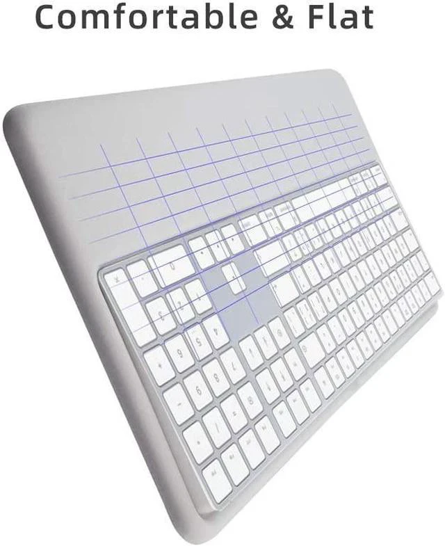 Alt view image 4 of 7 - Wrist Rest Ergonomic Keyboard Stand Compatible with Wireless Magic Keyboard 2 with Numeric Keypad (Gray Silicone)